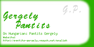 gergely pantits business card